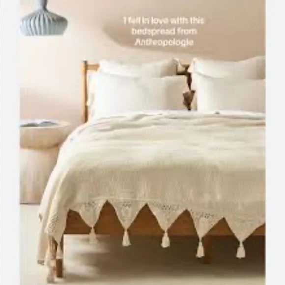 Anthropologie Crochet Graciela Coverlet